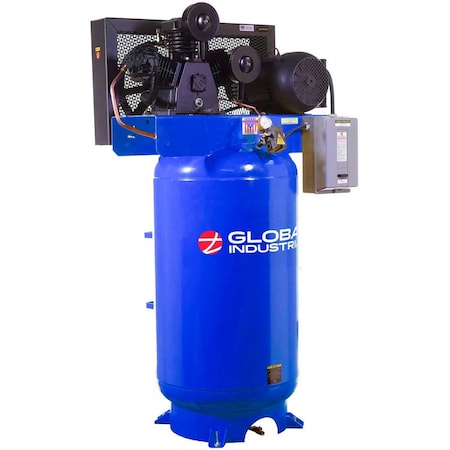 Global Industrial Two Stage Piston Air Compressor, 7.5 HP, 80 Gal., 1 Phase, 230V B2811235